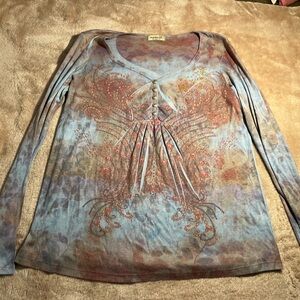 ONE WORLD Y2K multicolored Long Sleeve Top